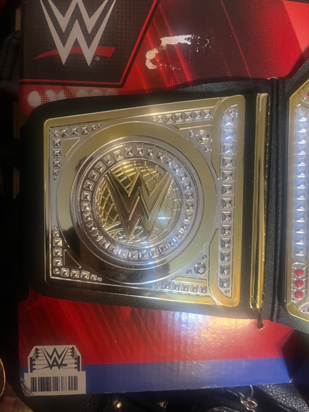 WWE Championship Belt with Gold and Black Accents - Picture 4 of 5